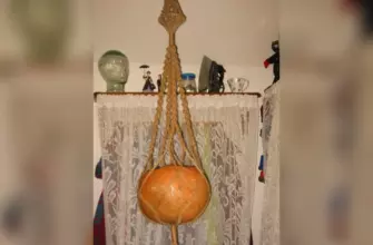подвесное кашпо в технике макраме